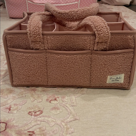 Pera Bella Sherpa Diaper Caddy (Pink) - Picture 2 of 5